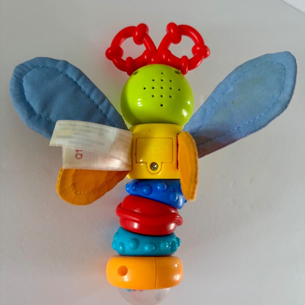 Bright Starts Twisty Bug Dragonfly Butterfly Light Up Music Baby Rattle WORKS - Picture 2 of 16
